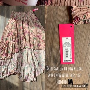 Hi Low Floral Skirt